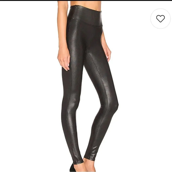 Spanx Faux Leather Leggings in Black - Picture 1 of 7